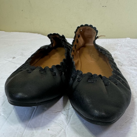 See by Chloe Jane Leather Point Toe Ballet Flats Shoes Comfort Minimalist Black - Picture 5 of 16